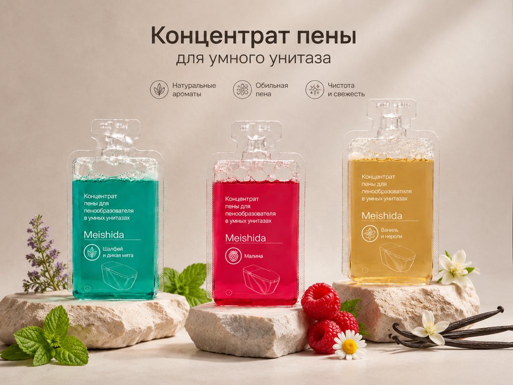 Концентрат пены для функции пенный барьер в умных унитазах Meishida