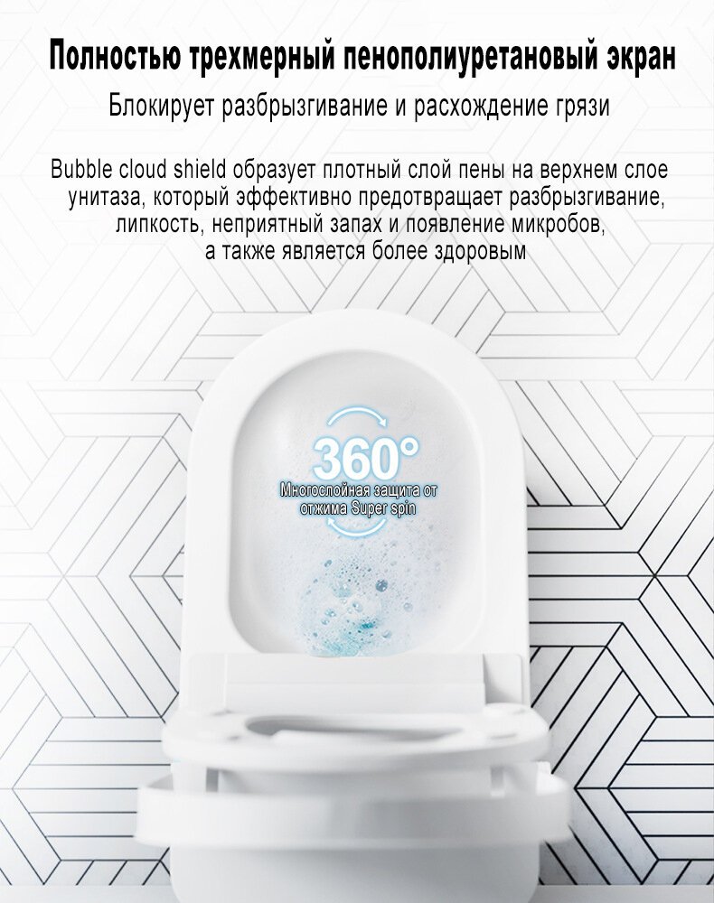 Подвесной умный унитаз Meishida W770 с биде и русским голосом — фото 7
