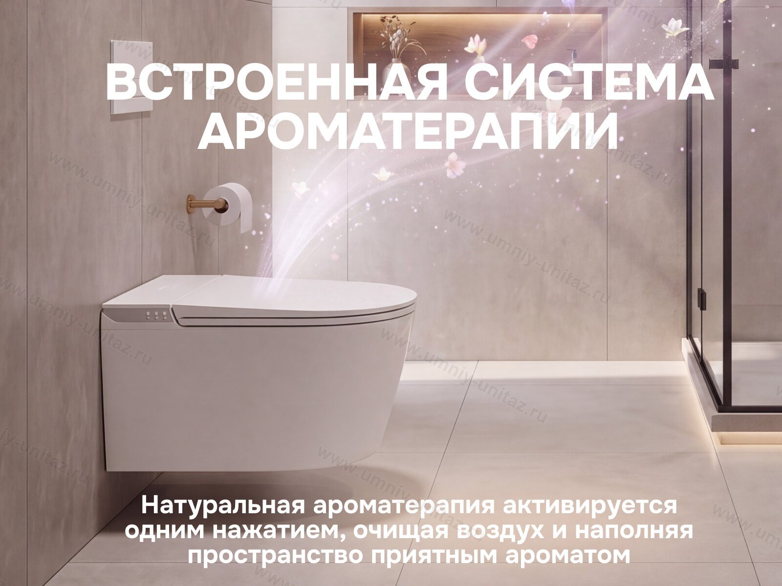 Подвесной умный унитаз Meishida 603 (603С) с биде, УФ-стерилизацией и ИК-уходом — фото 13