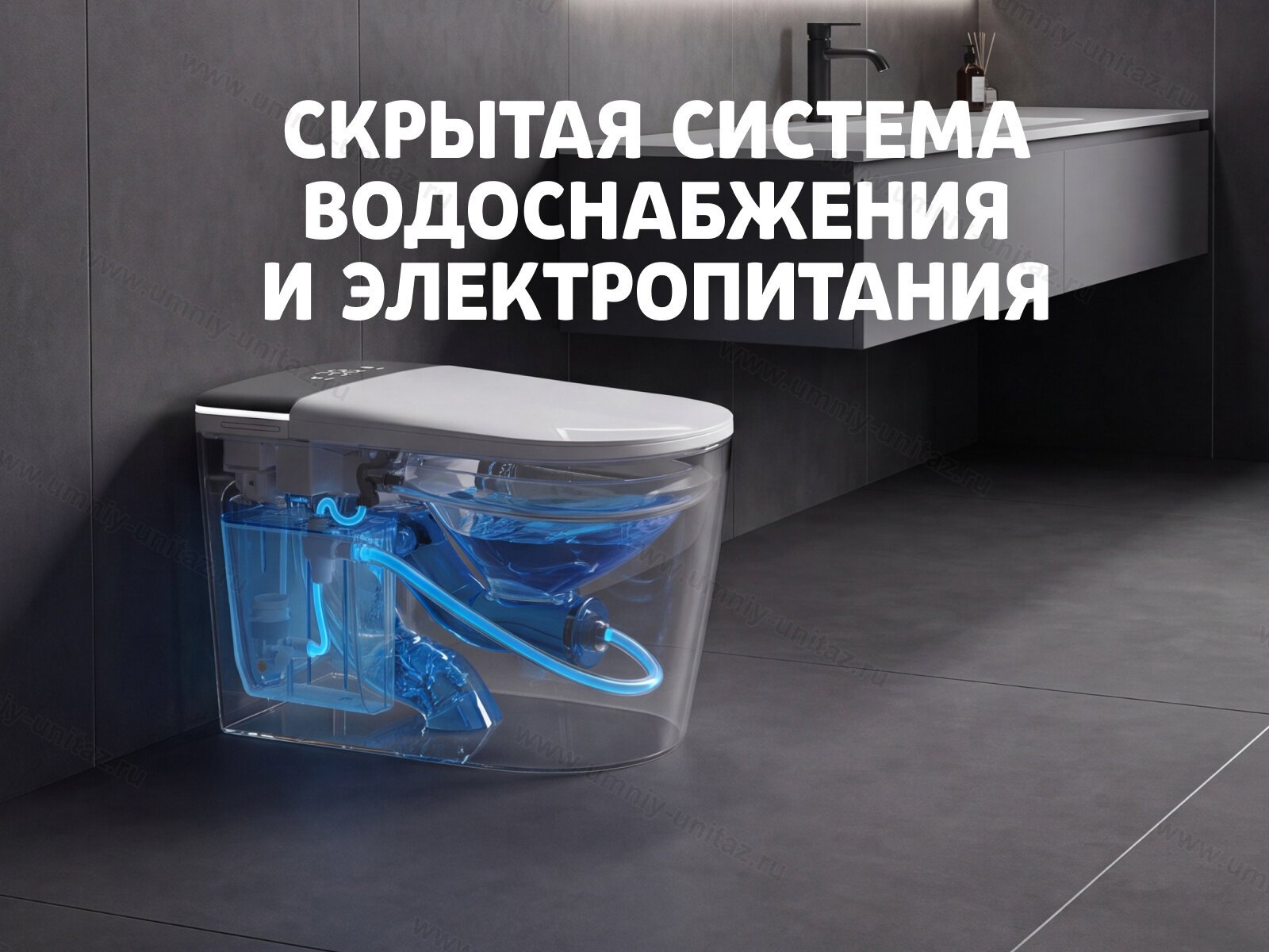 Умный унитаз Meishida 617C с биде, УФ-стерилизацией и ароматизацией — фото 11