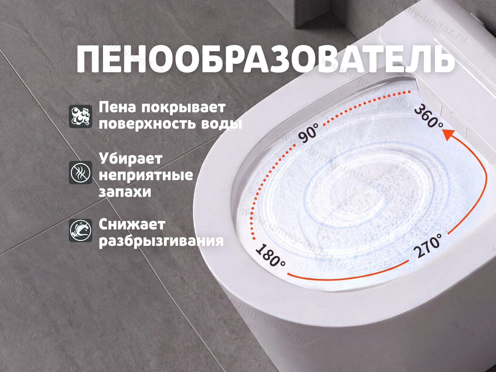 Умный унитаз Meishida 617C с биде, УФ-стерилизацией и ароматизацией — фото 8