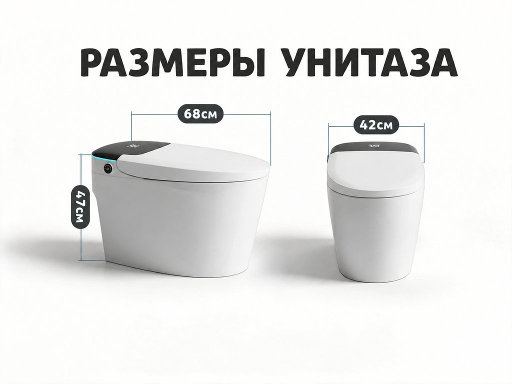 Напольный импульсный умный унитаз Meishida 951F с биде и встроенным бачком — фото 10