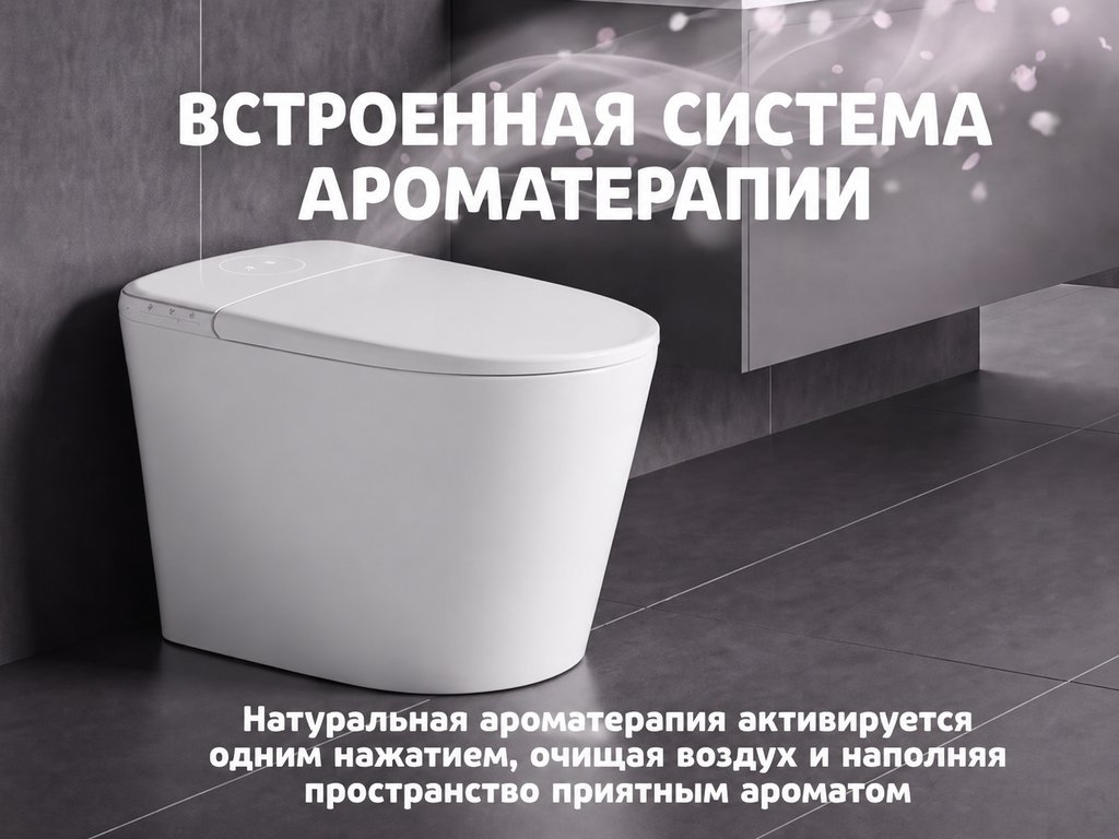 Напольный умный унитаз Meishida 967E с биде, УФ-стерилизацией и ароматизацией, импульсный — фото 3