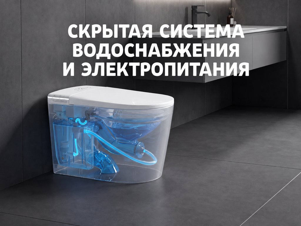 Напольный умный унитаз Meishida 967E с биде, УФ-стерилизацией и ароматизацией, импульсный — фото 8