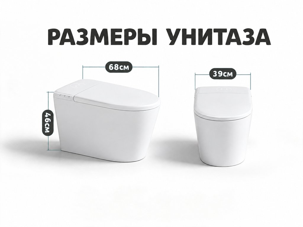 Напольный умный унитаз Meishida 967E с биде, УФ-стерилизацией и ароматизацией, импульсный — фото 9