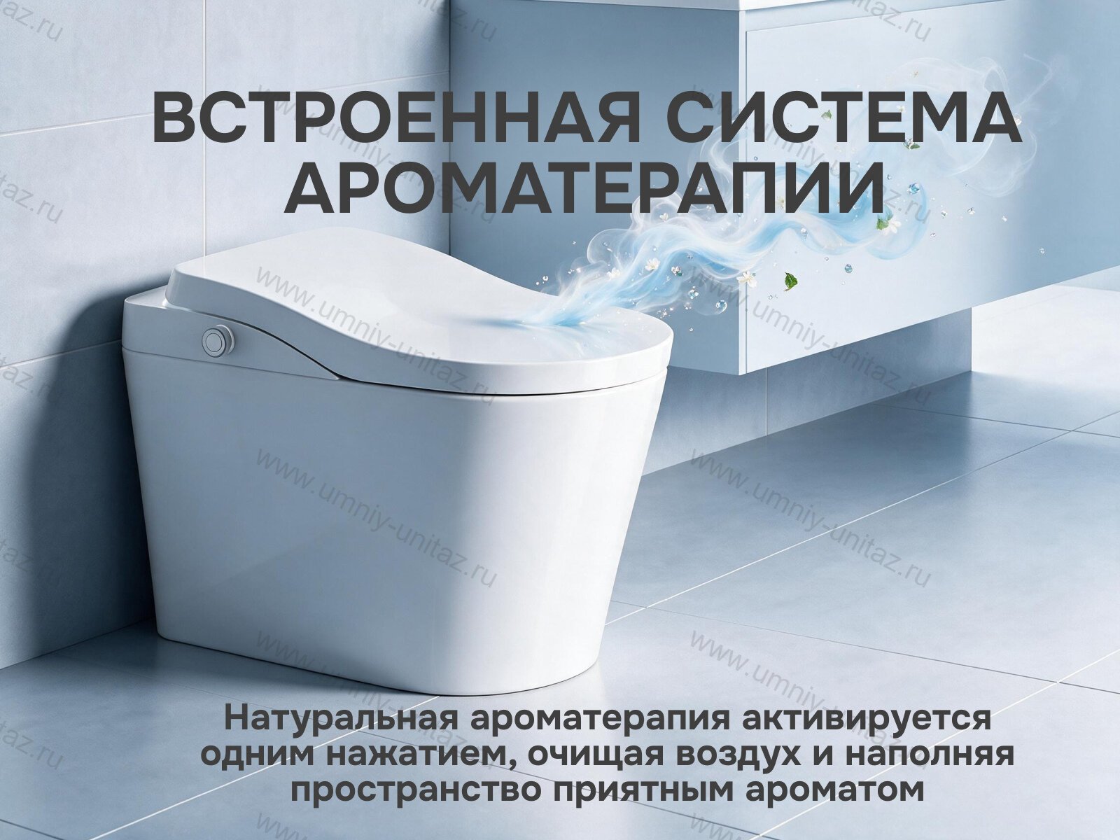 Напольный умный унитаз Meishida 619 с биде, УФ-стерилизацией и ароматизацией 619C — фото 6